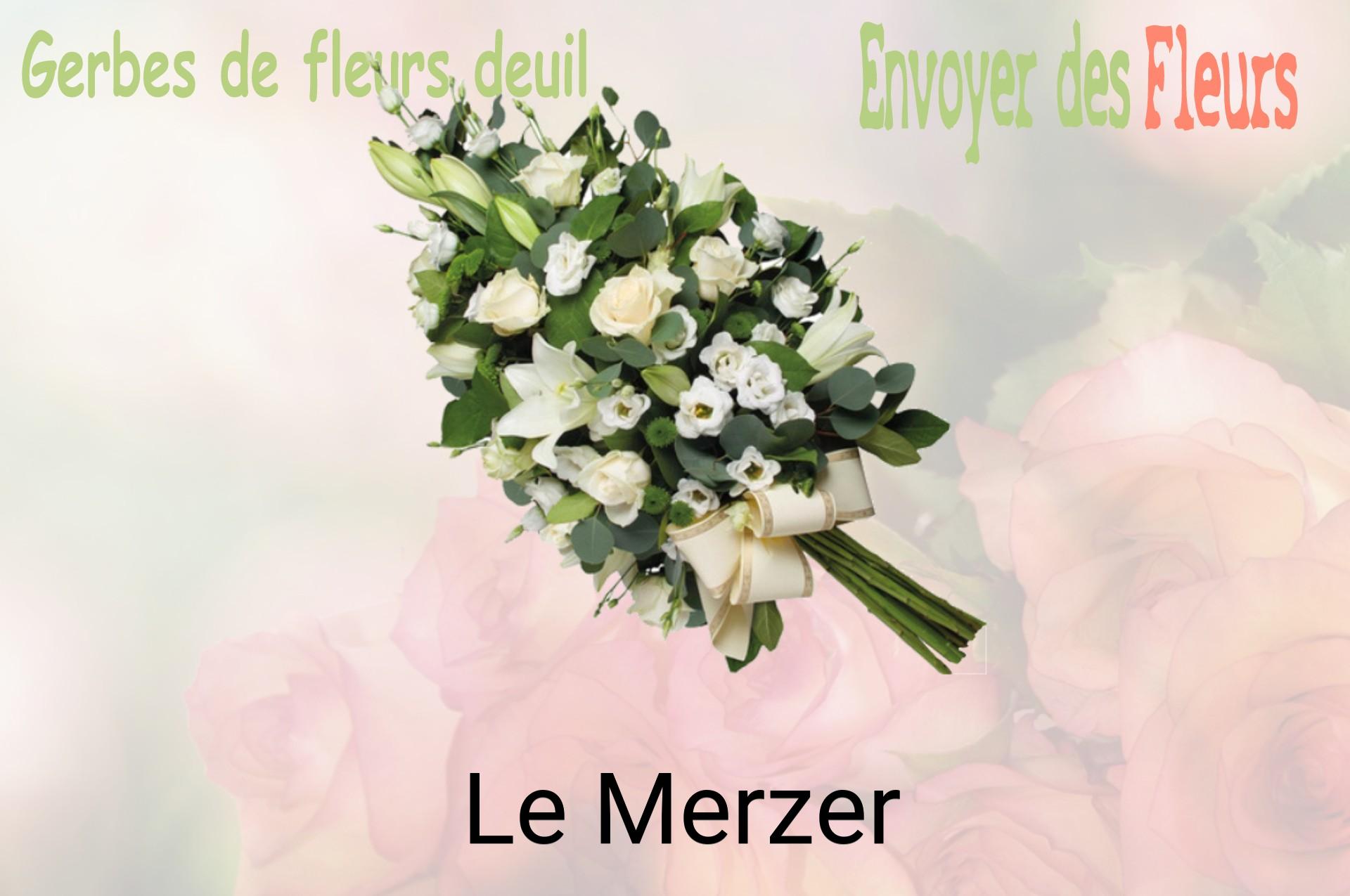 Gerbe de fleurs de deuil livrée à Le Merzer